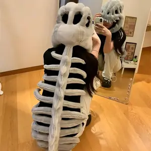 Creative Dinosaur Rib Cage Costume, Funny Animal Bone Backpack Hat, Unique Geek Gift for Friends