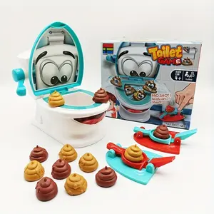 New Unique Funny Toilet Game Pop Up Poop Spoof Stress Relief Toys Parent-Child Interactive Board Game Countertop Game Party Activity tools Soft Bullet Venting