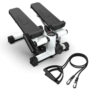 Mini Steppers for Exercise, Stair Stepper with Resistance Bands, Mini Stepper with 300LBS Loading Capacity, Hydraulic Fitness Stepper with LCD Monitor