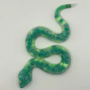 Flexible Green Snake Silicone Picky Pad - Skin Picking & ADHD Relief Toy with Textured Silicone Scales for Stress and Focus