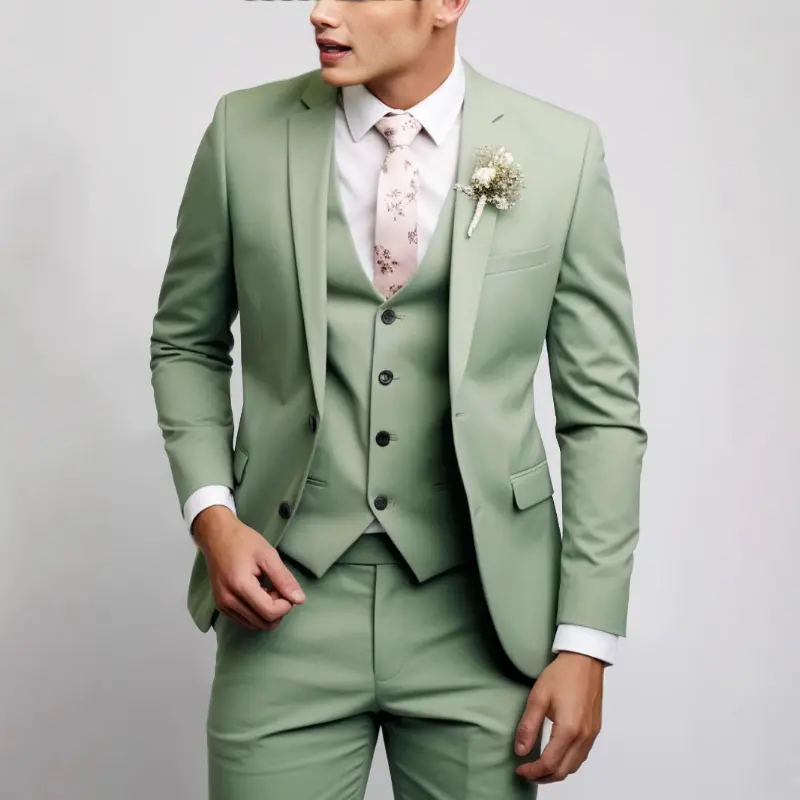 tuxedo suit 2025 New Men's Suit Set For Young Slim Fit Two pin Suit Set