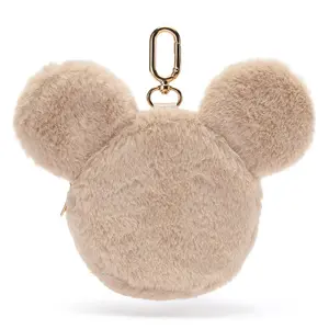 Disney Store Mickey Mouse Icon Plush Coin Purse Bag Charm – Mocha