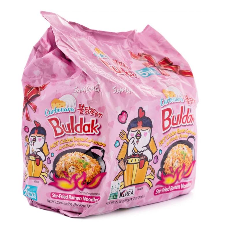 Samyang Buldak Ramen Carbonara Hot Chicken Flavor 130g*5 22.9 oz