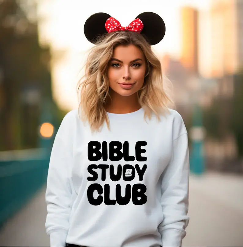 Personalize Bible Study Club Sweatshirt, Christian Themed Hoodie For Women, Believe Sweater, Catholic Mom Shirt, Gift For Christ Friend, I166, Gender-Neutral Adult Clothing, Hoodies & Sweatshirts, Sweatshirts, Gift for Him, Gift for Her