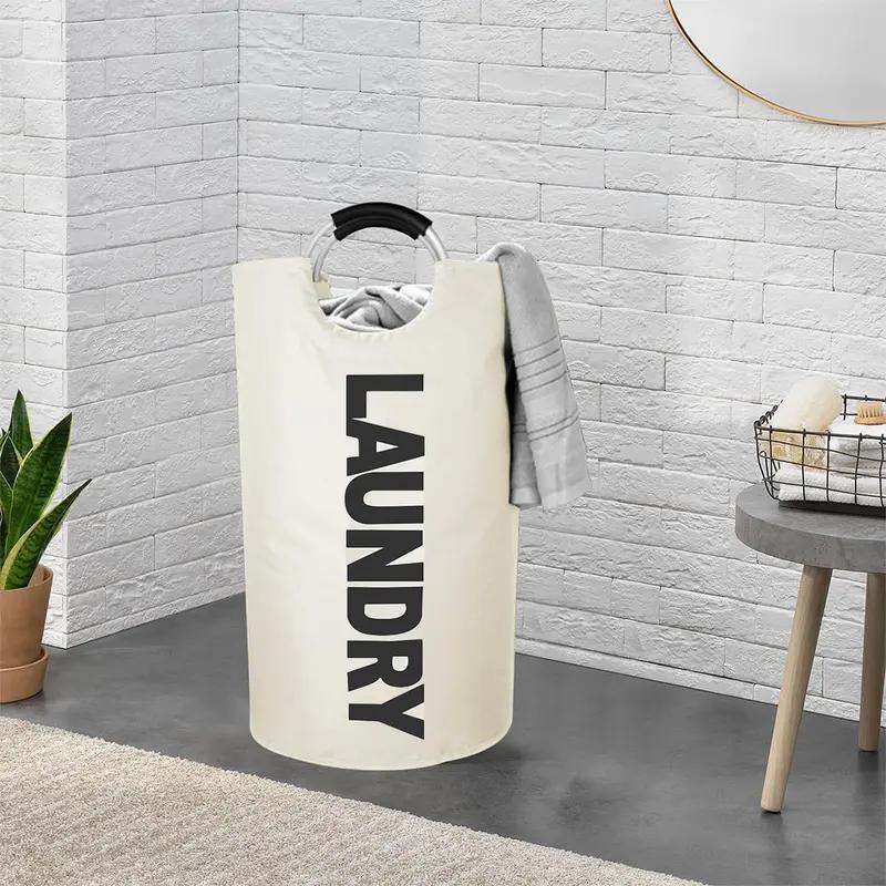 No More Red Marks 115L Large Laundry Basket Collapsible Waterproof Hamper with Foam Protected Aluminum Handles Blue Dirty Clothes Basket for Dorm or Family Use