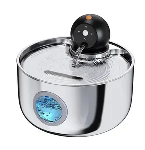Wireless Stainless Steel Cat Water Fountain - 2.6L Automatic Pet Dispenser with Smart Motion Sensor