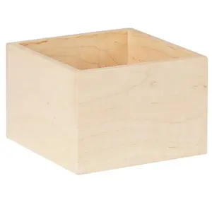 Cal-Mil Blonde 4" x 4" x 4" Maple Wood Merchandiser Box WS-21122311471
