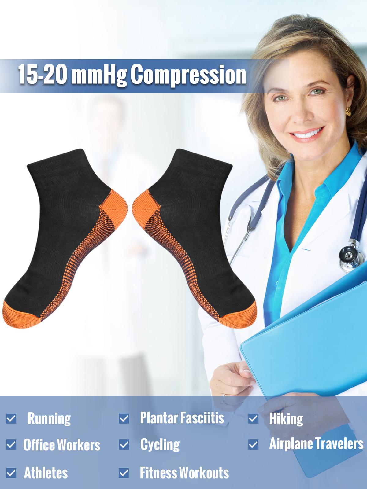 Premium Copper Compression Sport Socks with Cotton Comfort, Designed for Foot Support During Hiking, Running, Training and Everyday Use, Suitable for Both Men and Women for Active & Resting Moments