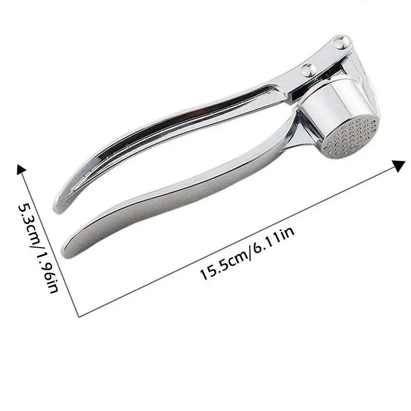 Stainless Steel Garlic Press, Heavy Duty Manual Garlic Crusher Tool, Easy Squeeze & Clean Kitchen Gadget for Garlic, Ginger, Herbs, Cooking Prep and Home Kitchen