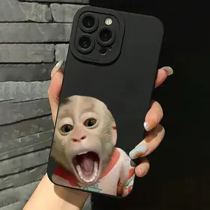 Monkey Motif Silicone Smartphone Case - Cute Animal Design, Multifunctional Protective Casing, Cellphone Accessory for IPhone 15/16/17 Series & Select Samsung Galaxy Handheld Devices