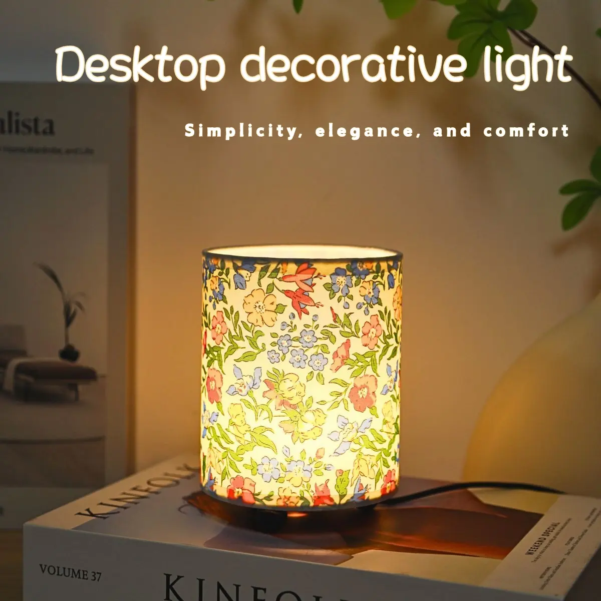 Simple Mini Table Bedside Lamp with Button Switch, Includes Bulb, Perfect for Bedroom and Office, Ideal for Room and Dormitory, Flower Design Lamp, Indoor Decorative Light, Decorative Lamps, Nightlight