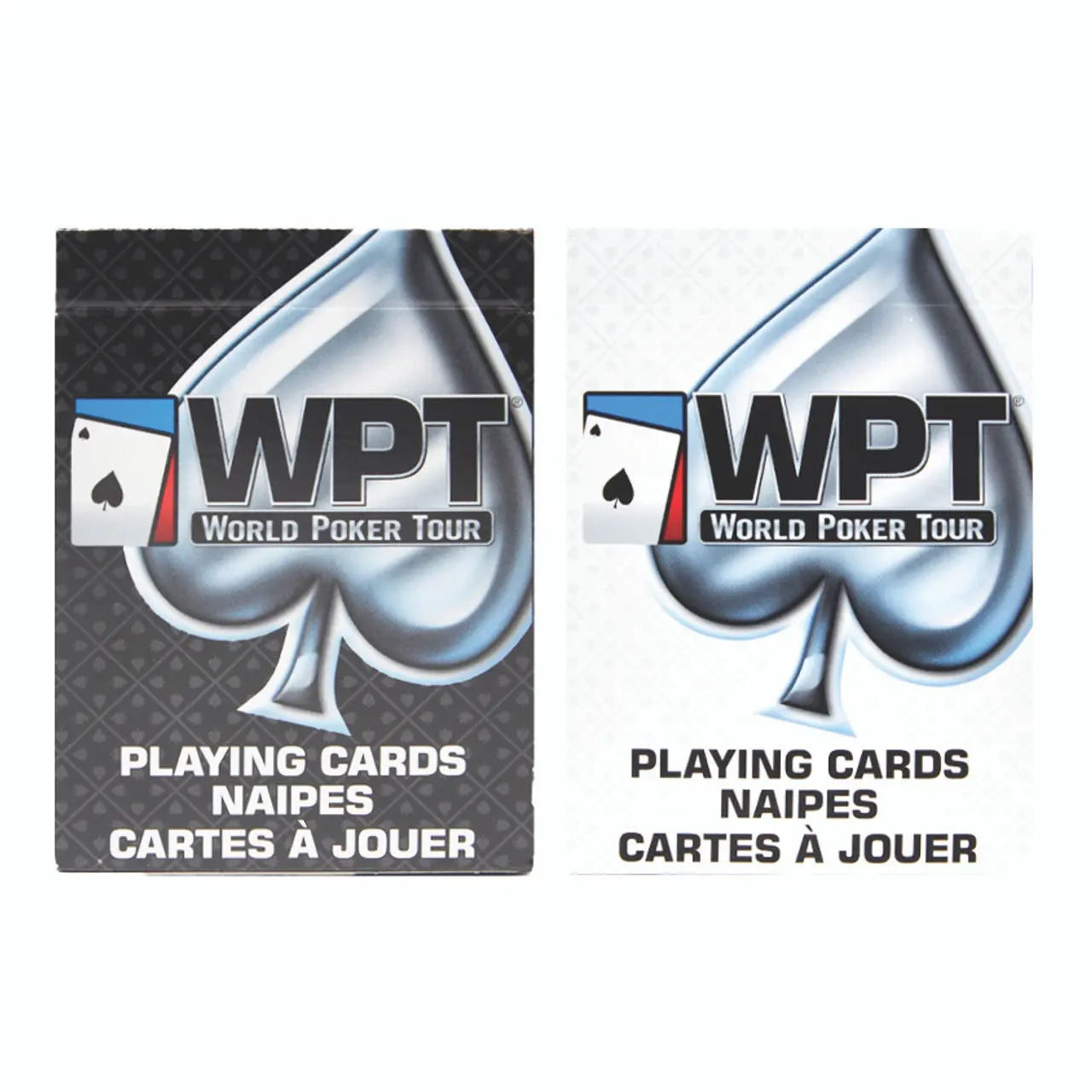 Bicycle Playing Cards - Bee World Poker Tour (WPT) Black & White Red Seal, Durable Collectible Card Set, Cincinnati/Ohio-Era Printing, Home Game
