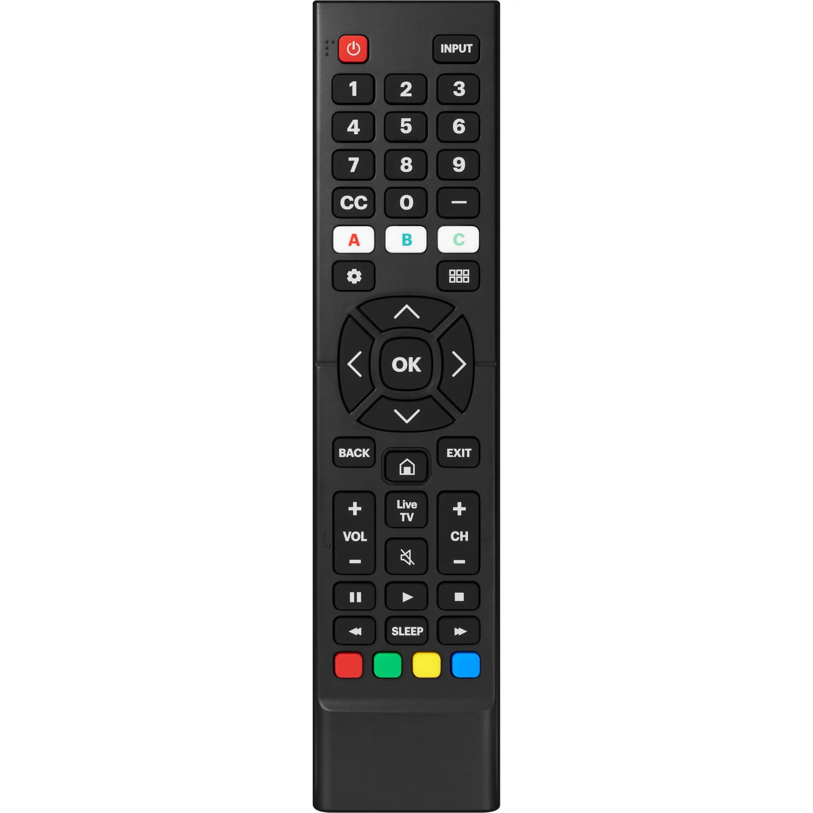 Insignia - Replacement Remote for Hisense TVs - Black