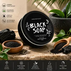 Hair DaSoap for Men & Women, Herbal Gray Hair Care Bar, Nourishing Hair Cleansing Soap for Natural Looking Darker Hair