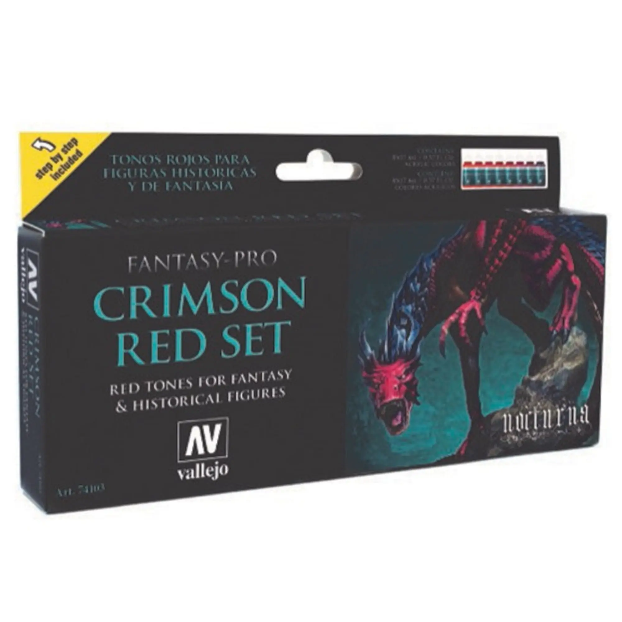 212 MAIN Acrylicos Vallejo Fantasy Pro Acrylic Paint Set - 8 x 17ml Crimson Red, Art Materials, Art Painting Supplies, Office & School Stationery Supplies