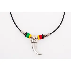 REGGAE TOOTH LEATHER NECKLACE