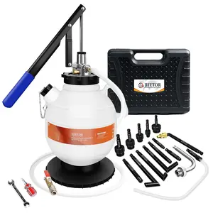 JIFETOR Transmission Fluid Refill Pump ATF Transfer Tool Kit, Manual Gearbox Oil Filler Set with 7.5L Oil Filling Can Dispenser 15PCS ATF Adapters Compatible with Ford Audi Mercedes Benz VW BMW