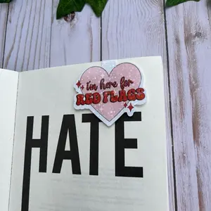 I’m here for red flags magnetic bookmark