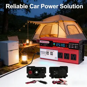 Ultra Safe & Reliable Car Power Inverter – Portable Fast Charging Travel Adapter, Durable Performance for Outdoor, Home & Emergency Use