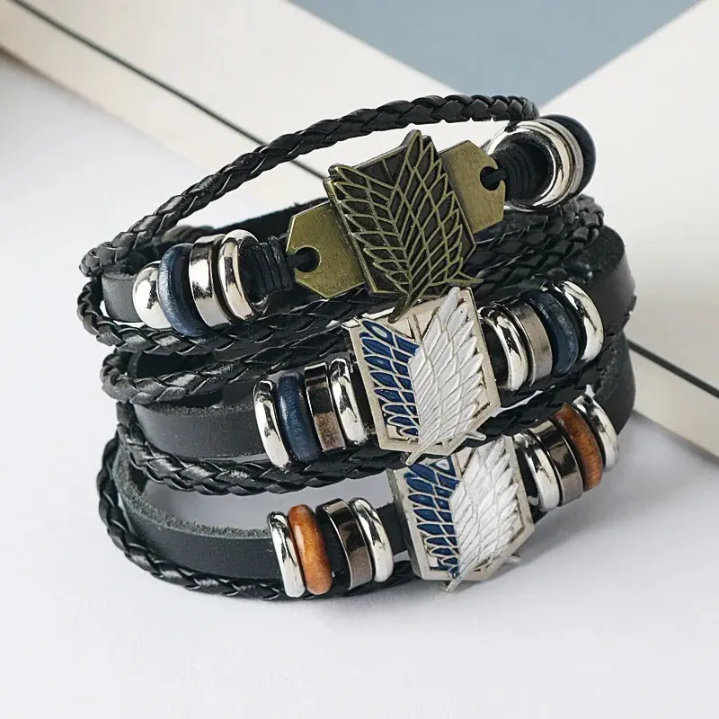 Leather woven bracelet