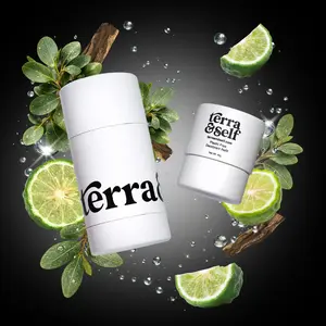 Terra & Self Refillable Natural Deodorant Case + 1 Refill - Dirty Fresh Woodsy Scent - Baking Soda Free - Aluminum Free - Gentle Odor Protection