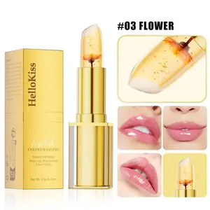Moisturizing Color-Changing Lipstick Balm – pH Temperature Reactive Tint, Gold Crystal Glow Finish, Smooth Hydration for Soft Shiny Everyday Lips.