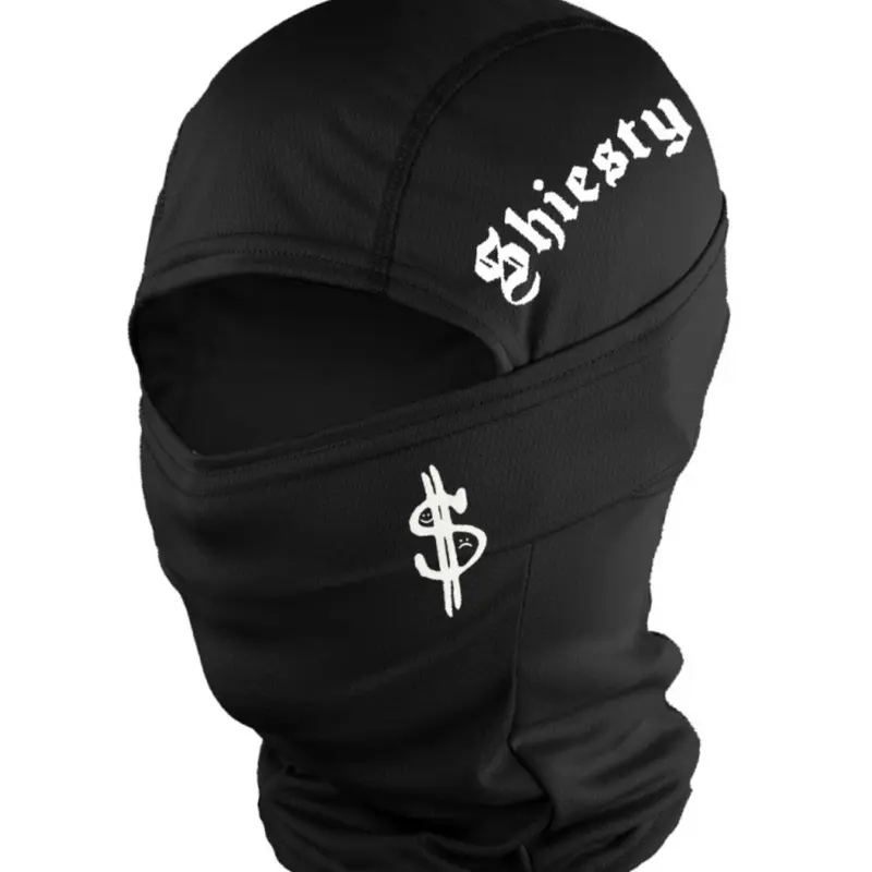 6pcs/4pcs/2pcs/1pc Unisex Letter and Dollar Printing Balaclava Mask Neck Gaiter Headwear Breathable Ski Mask Motorcycle Balaclava Masks Motorcycle Face Mask for Men Women Outdoor Sports Hiking Fishing Commuting Suitable for Daily Wear, Protective Gear