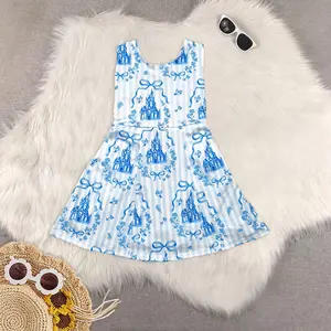 New Clothes Sibling Athletic Kids' Clothes Dress for Toddlers & Big Kids Super Soft Stretchy Cotton Spandex Sporty Stylish Theme baseball  dress clothing girl summer outfit