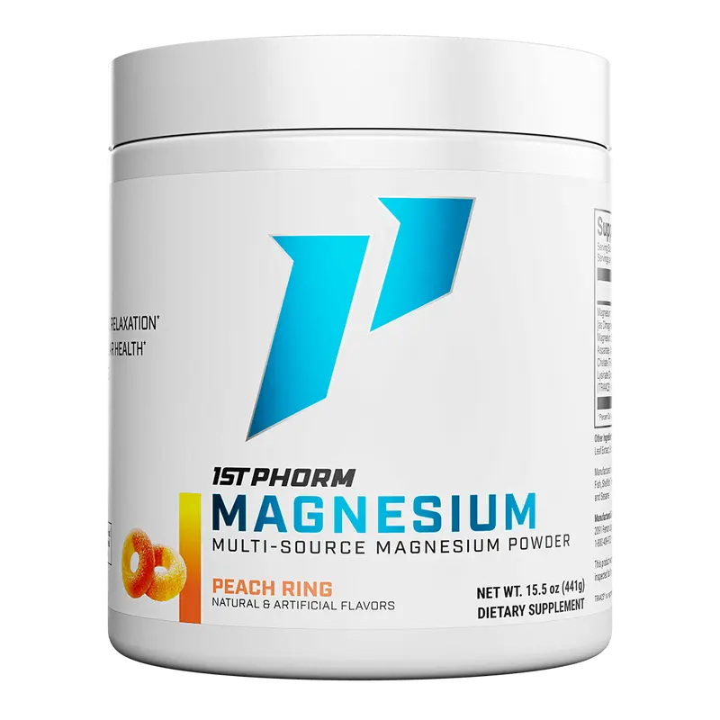 1st Phorm Magnesium Supplement Powder, Bone & Cardiovascular Health Support + Relaxation, 90 servings