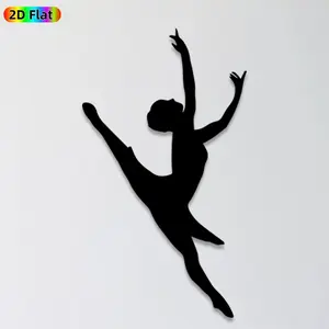 1pc Ballerina Metal Wall Art, Graceful Ballerina Statue Mural, Ideal Gift for Christmas, New Year, Dance Decor Enthusiasts, Rust-Resistant Metal Wall Decor Wall Sculptures, Perfect for Living Room Wall & Garden Fence, Elegant Home & Outdoor Art Decor