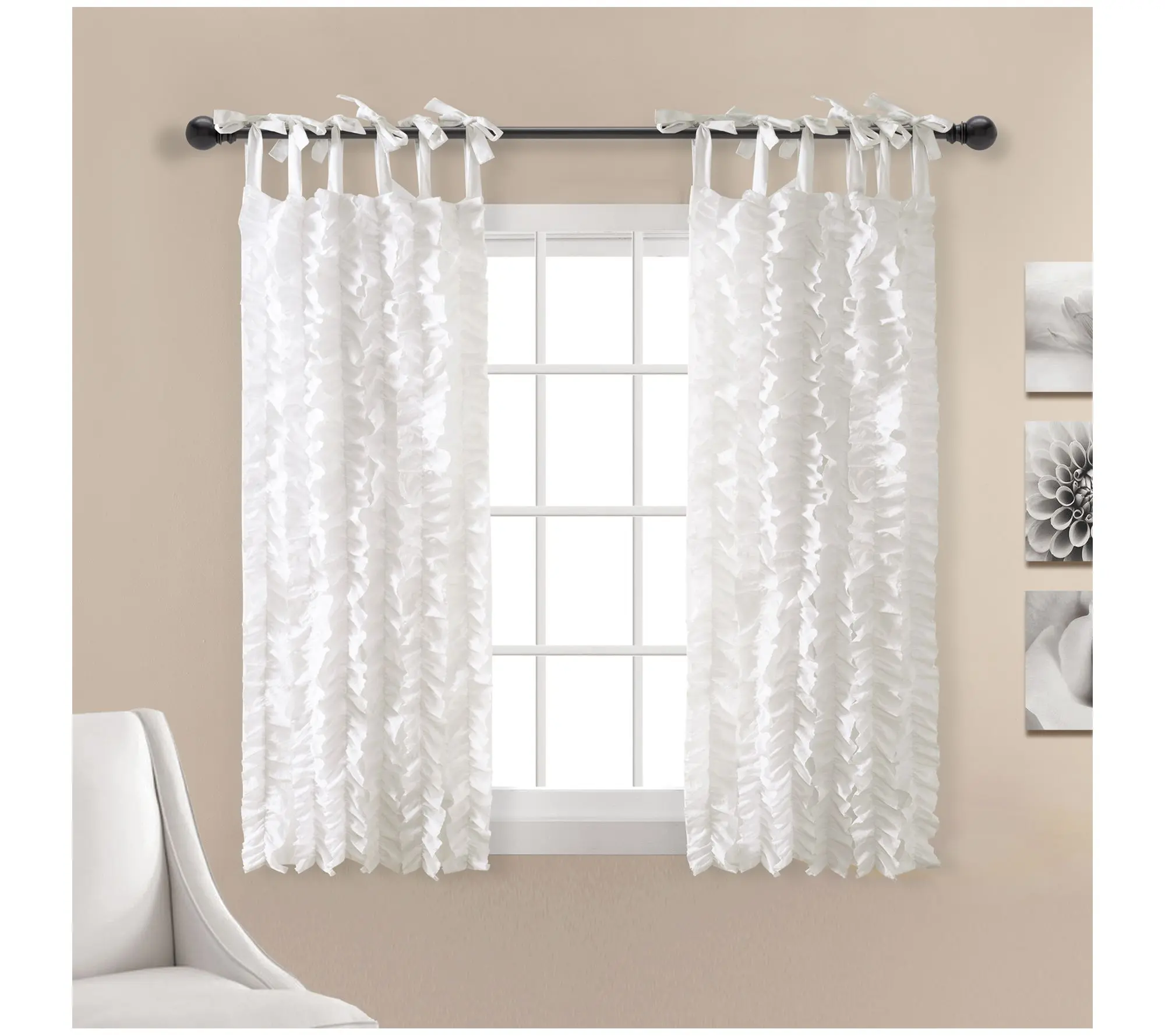 Sophia Ruffle Panels 40X63 Set by Lush Decor