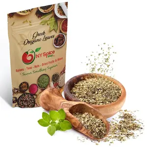 NY Spice Shop Greek Oregano - Dried Whole Leaves, Fresh & Aromatic Mediterranean Herb for Meats, Rice, Vegetables, Stews & More - Herb Seasoning