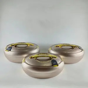 1 Piece Elegant Luxury 6L Food Warmer with Gold Handle and Sleek Design for Perfect Serving