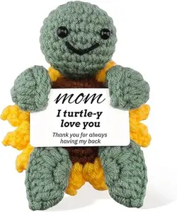 Mother’s Day Gifts for Mom from Daughter & Son – Funny Crochet Mini Gift, Birthday Gift for Mom & Grandma, Handmade Positive Toy, Christmas Stocking Stuffer