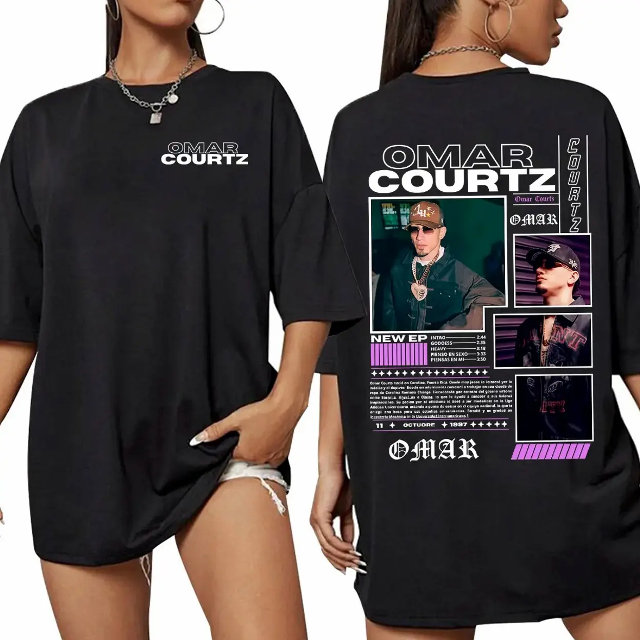 Omar Courtz Primera Musa Graphic T Shirt Men Women Clothing Hip Hop Fashion T-shirt Harajuku Casual Cotton Short Sleeve T-shirts HP6 Crewneck Top