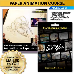 Learn Hand-Drawn Animation | Animator Aaron Blaise • Animation on Paper Course Unlock Card