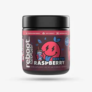 Reboot Wide Open Raspberry Iced Tea Energy Drink Powder Mix | Brain & Body Support | 42 Servings