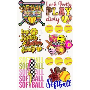 SOFTBALL PREMADE GANGSHEET  - 22X36 DTF TRANSFERS - DIRECT TO FILM
