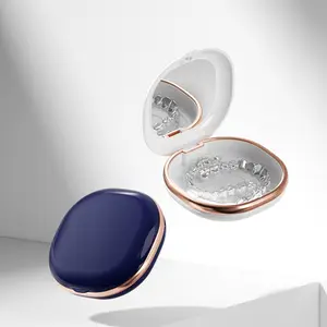 Dental Braces Case Mini Portable Mirror Braces Retainer Storage Box Adult Invisible Braces Case Dental Corrector Storage Box