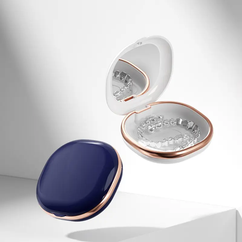 Dental Braces Case Mini Portable Mirror Braces Retainer Storage Box Adult Invisible Braces Case Dental Corrector Storage Box