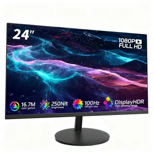 24-Inch FHD 1K Gaming Monitor 100Hz 3ms Fast IPS Computer Monitor, DP/HDMI,VESA Mount, 100% sRGB HDR Eye Care Metal Stand