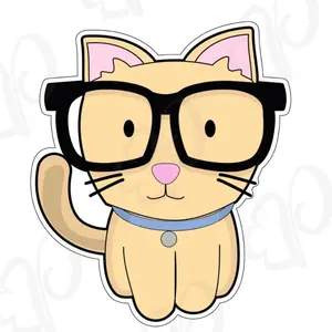 Geeky Cat Cookie Cutter
