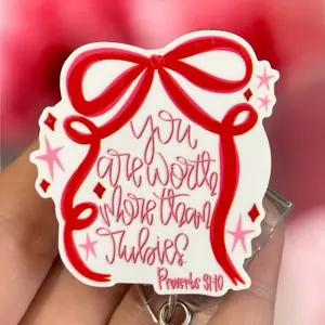 Glitter My Badge Valentine’s Day xoxo badge reel for nurse and hospital workers. Serious Goose Badge clip Badge pull - Retractable swivel clip with a 360 rotation. Great gift for coworker