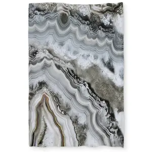 Begin Home Decor C1DCTXLWKSBK3P Abstract Geode - Hyperrealist Abstract Twin Size Extra Long Duvet Cover - Home Decor