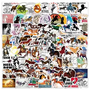 100 Equestrian Riding Stickers – Horse Vinyl Sticker Pack for Water Bottles, Laptops, Journals, Scrapbooking & Gifts