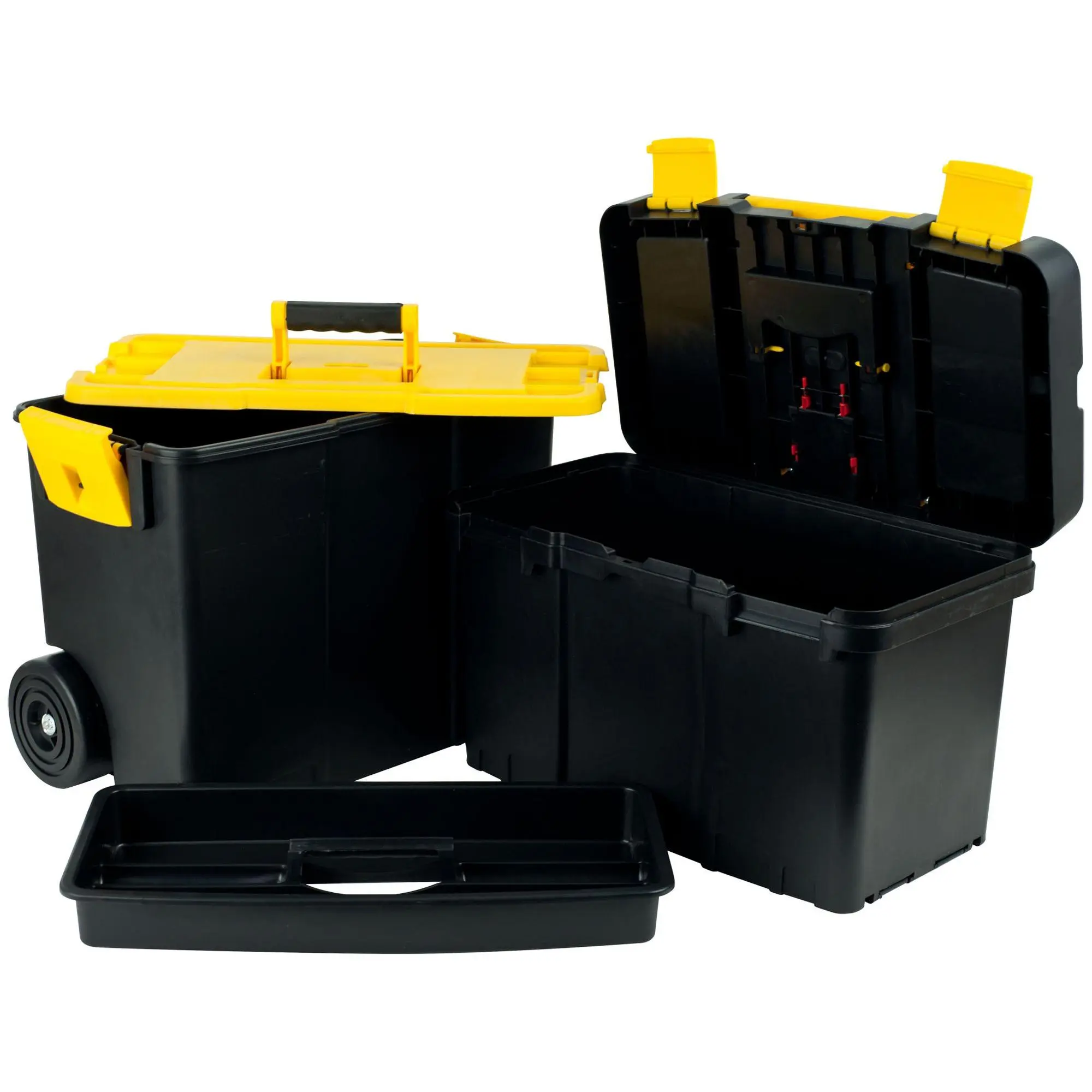 Stalwart Portable Tool Box w/Wheels - StackableTool Chest Stalwart Portable Tool Box w/Wheels - StackableTool Chest