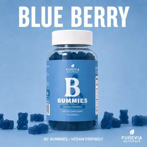 Purevia Naturals Women's Berry Flavored Gummies | Vitamins A, C, E & B6 | Daily Wellness Supplement | 60 Gummies | 30-Day Supply