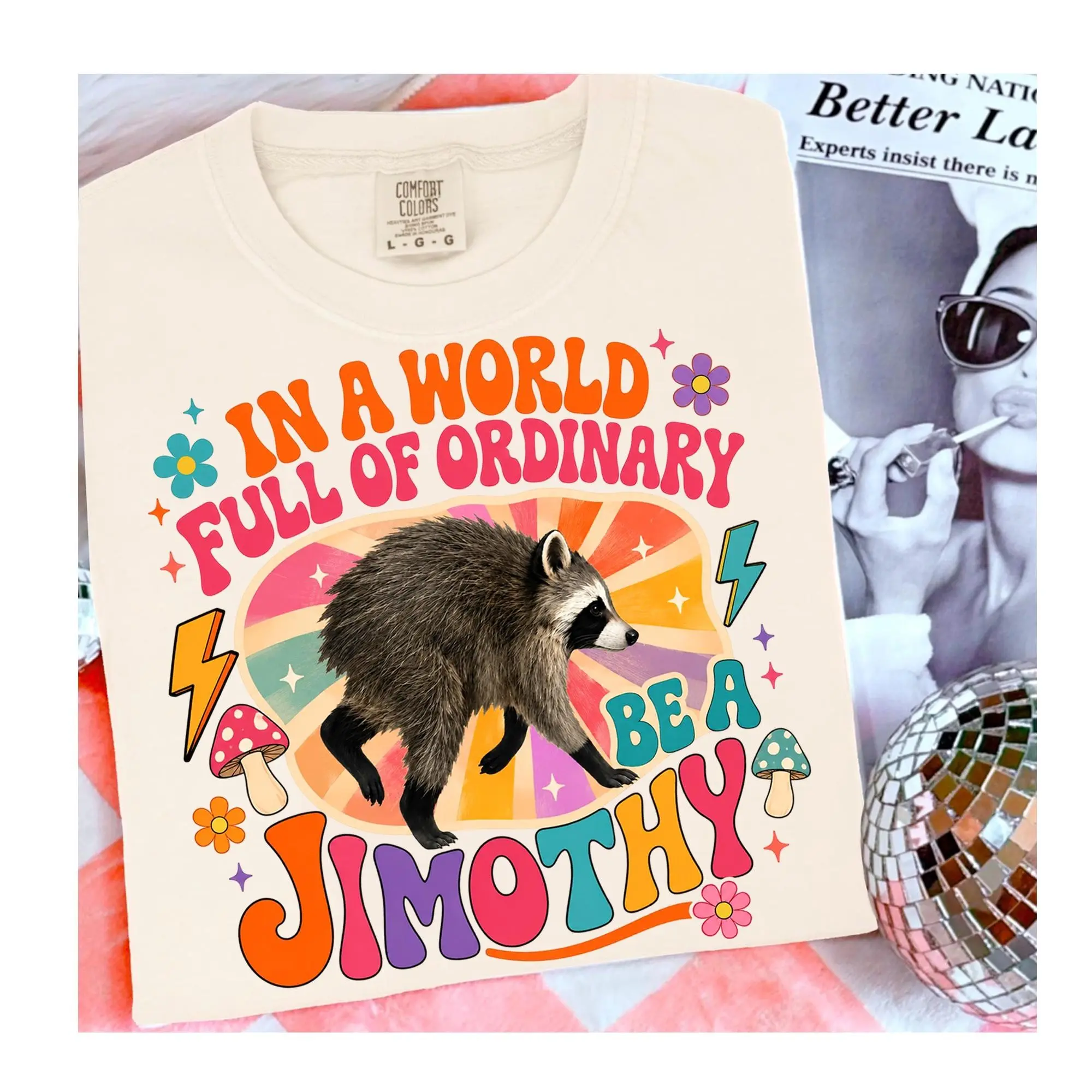 Jimothy Raccoon Comfort Colors Shirt, Jimothy Raccoon Viral Shirt, Short King Jimothy, Famous Seattle Raccoon Shirt, Cute Baby Raccoon