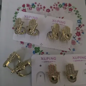 Xuping Jewelry Hand Earrings 1 Set Laminated Gold 14k Elegant Design for Women