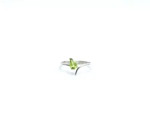 Peridot Pear Ring – Sterling Silver .925